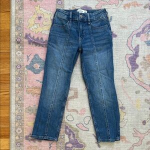 Abercrombie Kids Blue High Rise Straight Leg Jeans